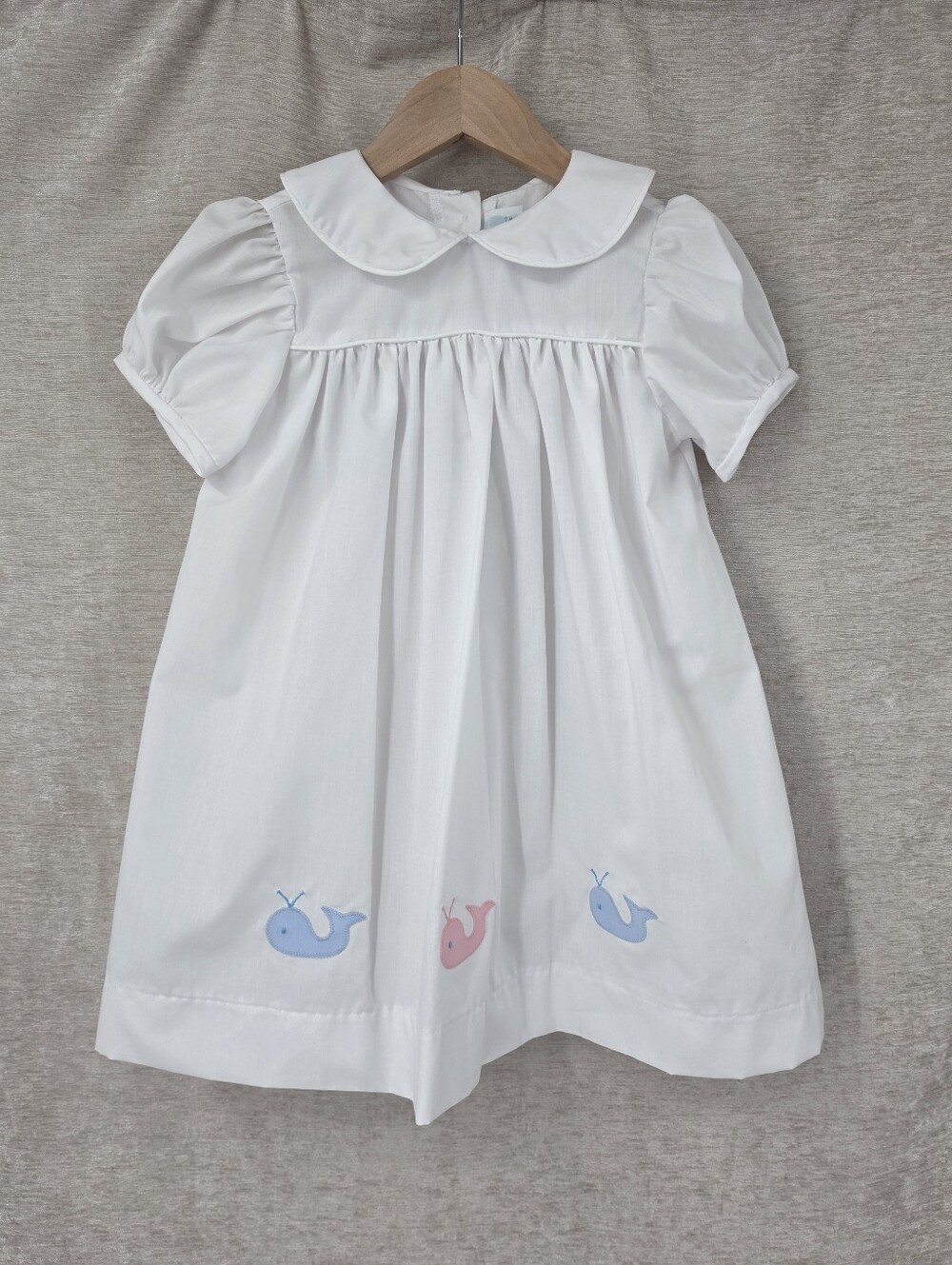 Funtasia Too White Baby Dress with Whale Embroidery Summer Beach Like New